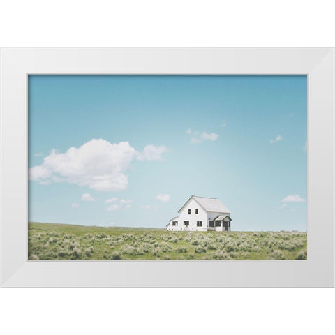 A Simple Life White Modern Wood Framed Art Print by Annie Bailey Art