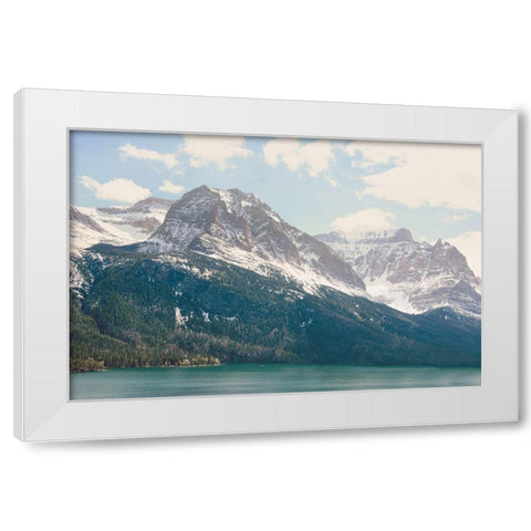 Saint Mary Lake White Modern Wood Framed Art Print by Annie Bailey Art
