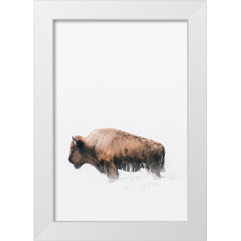 Waiting White Modern Wood Framed Art Print by Annie Bailey Art