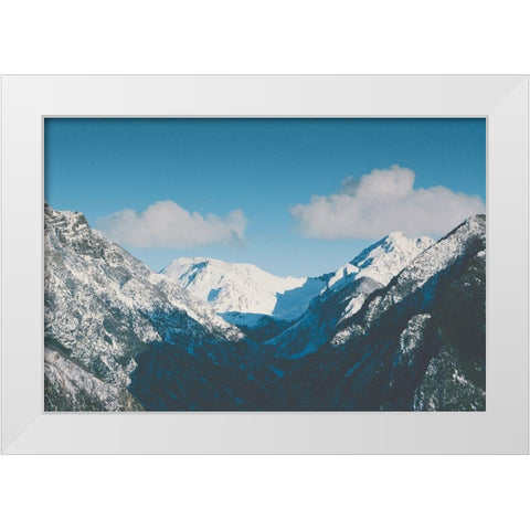 Gaining Altitude White Modern Wood Framed Art Print by Annie Bailey Art