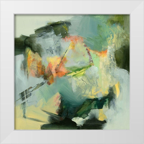 The Storyteller White Modern Wood Framed Art Print by Arana, Emilia