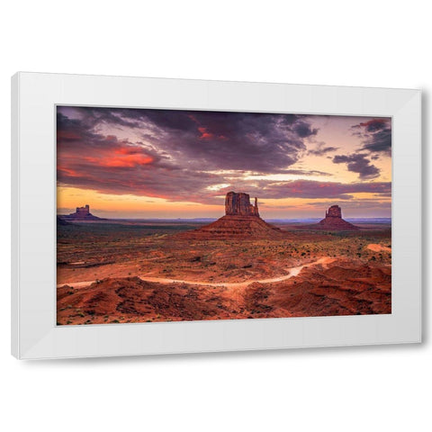 Desert Song White Modern Wood Framed Art Print by Artemiadi, Dora