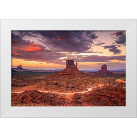 Desert Song White Modern Wood Framed Art Print by Artemiadi, Dora