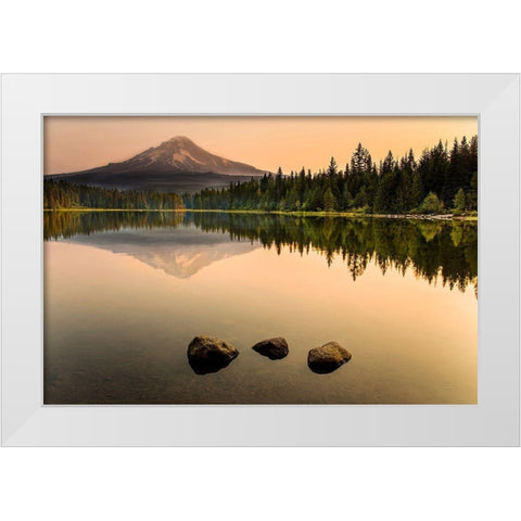 Mirror White Modern Wood Framed Art Print by Artemiadi, Dora