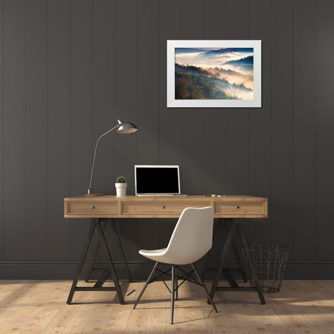 These Magic Moments White Modern Wood Framed Art Print by Artemiadi, Dora