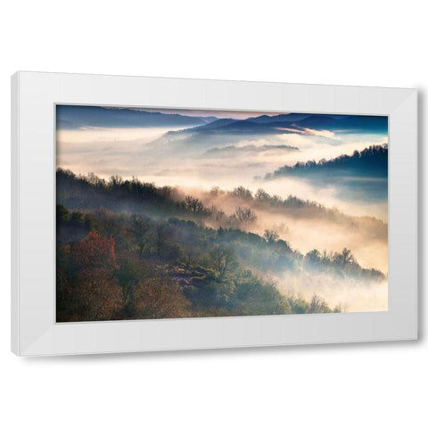 These Magic Moments White Modern Wood Framed Art Print by Artemiadi, Dora