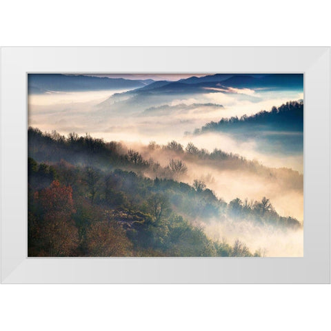 These Magic Moments White Modern Wood Framed Art Print by Artemiadi, Dora