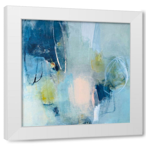 Echoes White Modern Wood Framed Art Print by Apperlo, Mila