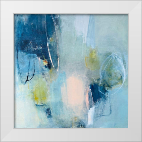 Echoes White Modern Wood Framed Art Print by Apperlo, Mila