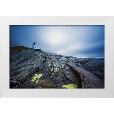 Solitude White Modern Wood Framed Art Print by Artemiadi, Dora