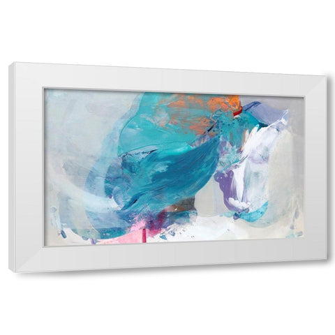 Sea Breeze White Modern Wood Framed Art Print by Alattar, Lina