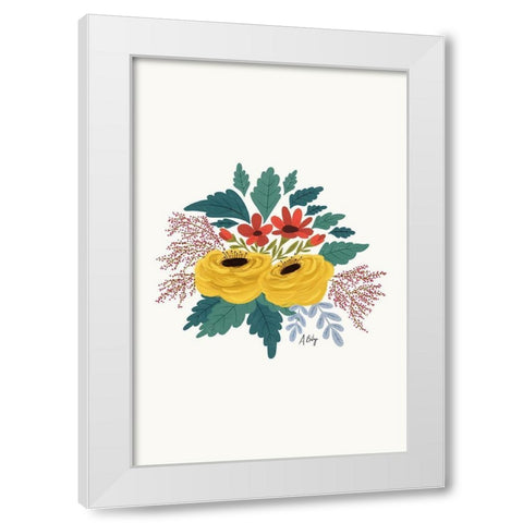 July Days White Modern Wood Framed Art Print by Annie Bailey Art