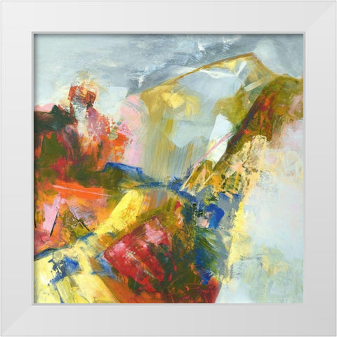Angels Window White Modern Wood Framed Art Print by Arana, Emilia
