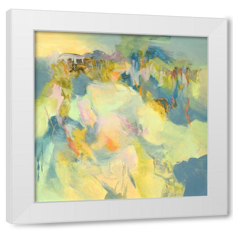 Dolman Dance White Modern Wood Framed Art Print by Arana, Emilia