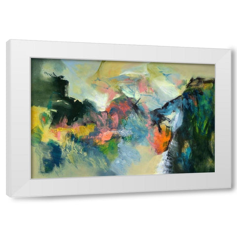 Noble Twin White Modern Wood Framed Art Print by Arana, Emilia