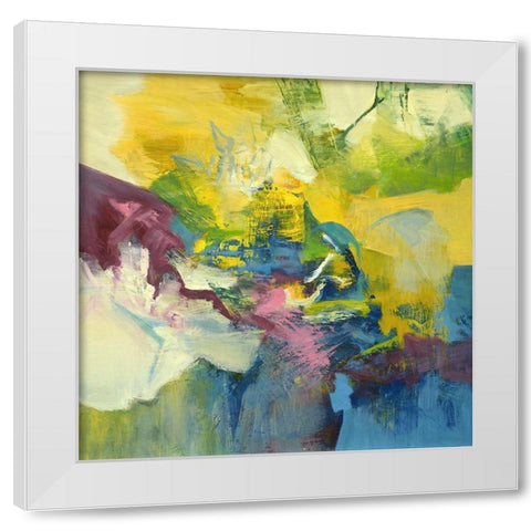 Oh So Primary White Modern Wood Framed Art Print by Arana, Emilia