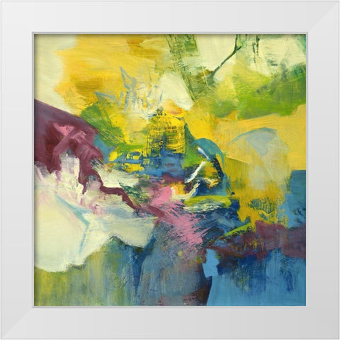 Oh So Primary White Modern Wood Framed Art Print by Arana, Emilia