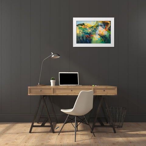 Sea of Stories White Modern Wood Framed Art Print by Arana, Emilia