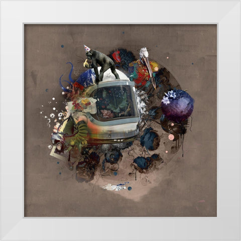 Everythings Not Lost White Modern Wood Framed Art Print by Albers, Teis