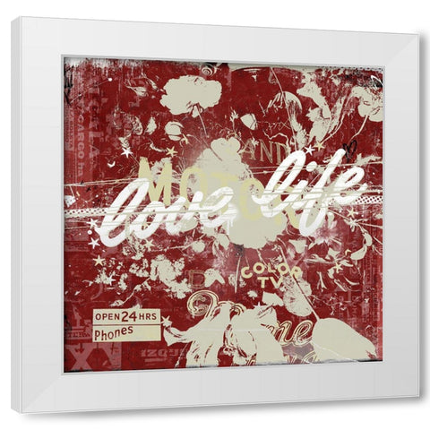 Love Life White Modern Wood Framed Art Print by Albers, Teis