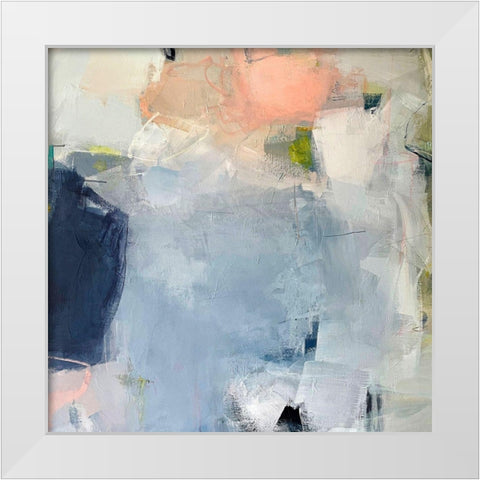 Runaway Lines White Modern Wood Framed Art Print by Apperlo, Mila