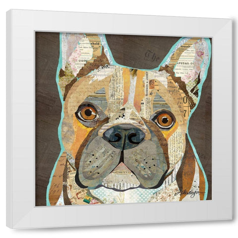 French Bulldog White Modern Wood Framed Art Print by Anderson, Traci
