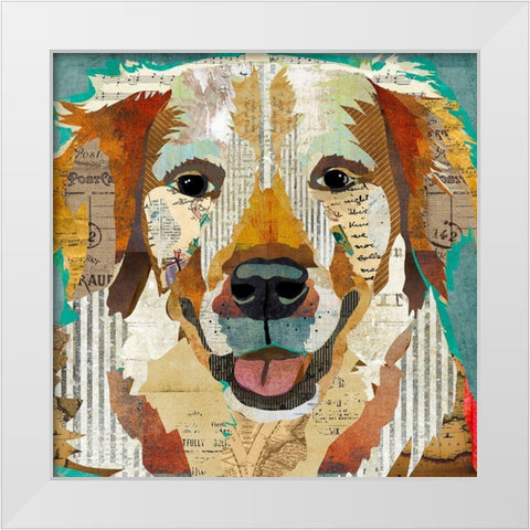 Golden White Modern Wood Framed Art Print by Anderson, Traci