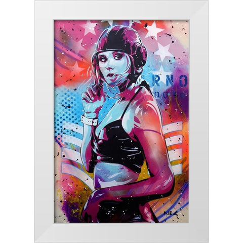 Aviator White Modern Wood Framed Art Print by AbcArtAttack