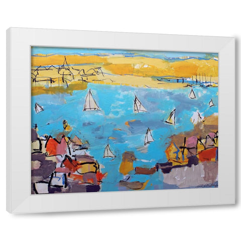 Grab Your Life White Modern Wood Framed Art Print by Anders, Per