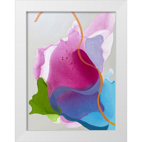 Butterfly Effect White Modern Wood Framed Art Print by Alattar, Lina