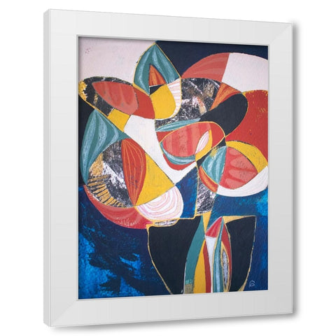 Floral White Modern Wood Framed Art Print by Avila, Gabriela