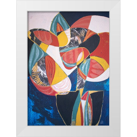 Floral White Modern Wood Framed Art Print by Avila, Gabriela