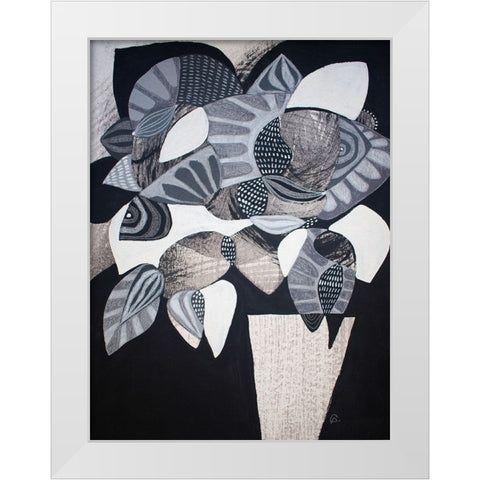 Gray Areas 1 White Modern Wood Framed Art Print by Avila, Gabriela