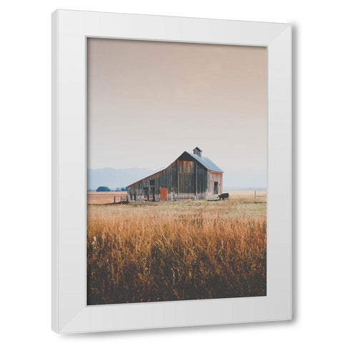 Hand Raised White Modern Wood Framed Art Print by Annie Bailey Art