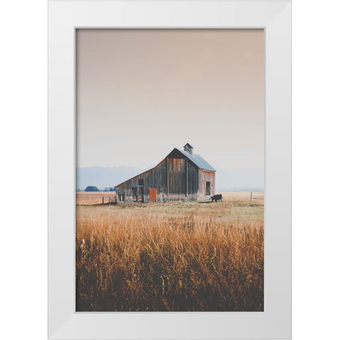 Hand Raised White Modern Wood Framed Art Print by Annie Bailey Art