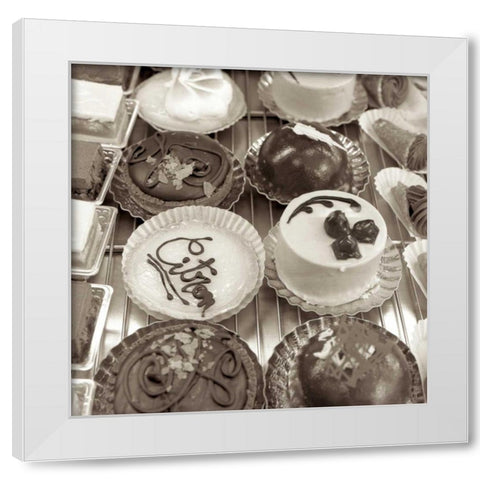 Marketplace - 8 White Modern Wood Framed Art Print by Blaustein, Alan