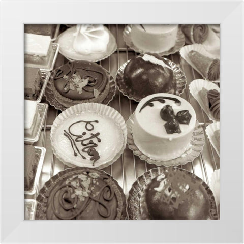 Marketplace - 8 White Modern Wood Framed Art Print by Blaustein, Alan