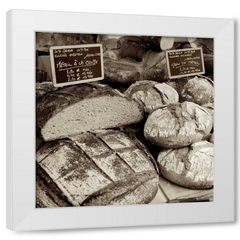 Marketplace - 36 White Modern Wood Framed Art Print by Blaustein, Alan