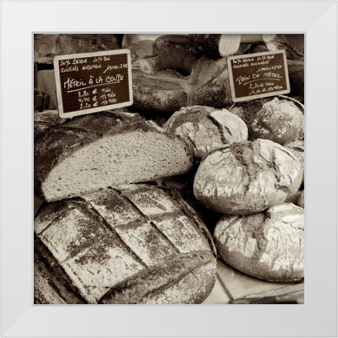 Marketplace - 36 White Modern Wood Framed Art Print by Blaustein, Alan