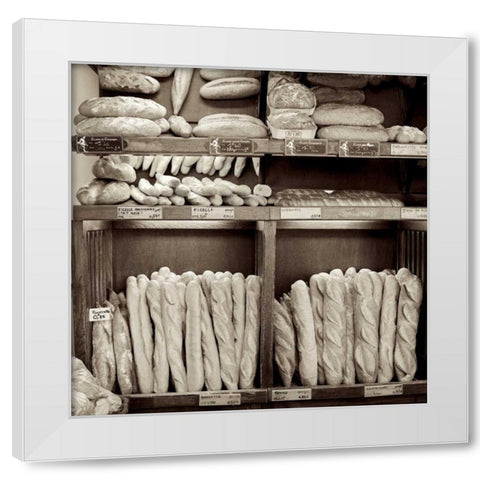 Marketplace - 35 White Modern Wood Framed Art Print by Blaustein, Alan