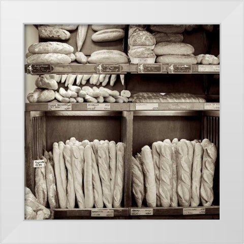Marketplace - 35 White Modern Wood Framed Art Print by Blaustein, Alan