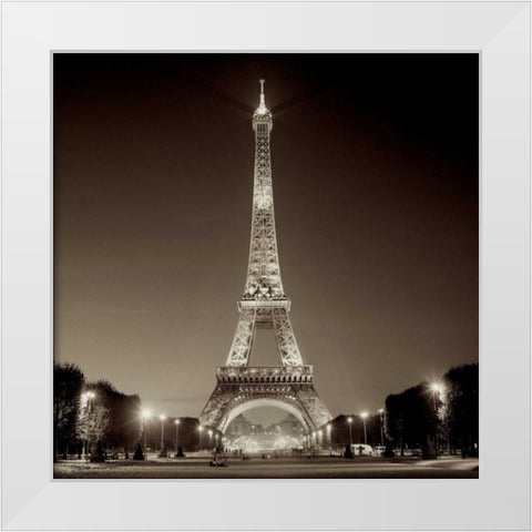 Tour Eiffel - 1 White Modern Wood Framed Art Print by Blaustein, Alan