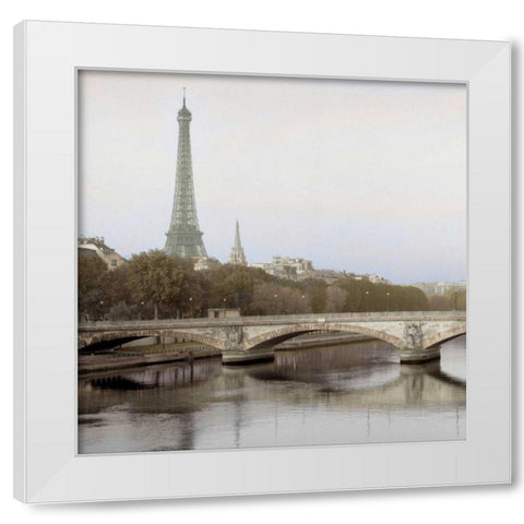 Tour Eiffel - 3 White Modern Wood Framed Art Print by Blaustein, Alan