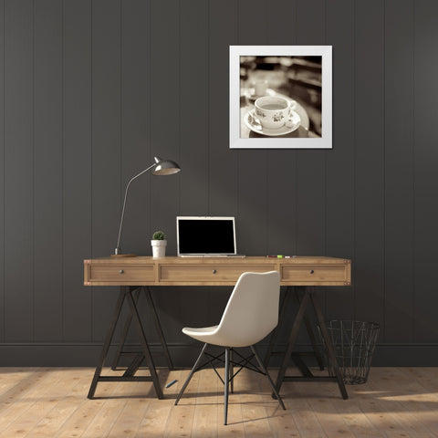 Jardin du Luxembourg 2 White Modern Wood Framed Art Print by Blaustein, Alan