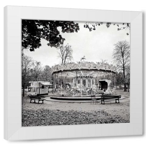 Paris - 32 White Modern Wood Framed Art Print by Blaustein, Alan