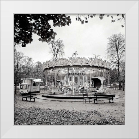 Paris - 32 White Modern Wood Framed Art Print by Blaustein, Alan