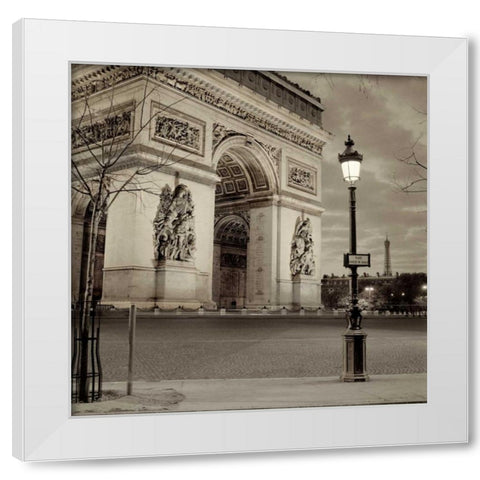Paris - 12 White Modern Wood Framed Art Print by Blaustein, Alan
