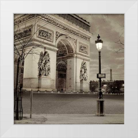 Paris - 12 White Modern Wood Framed Art Print by Blaustein, Alan