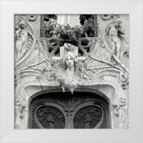 Paris Art Deco - 1 White Modern Wood Framed Art Print by Blaustein, Alan
