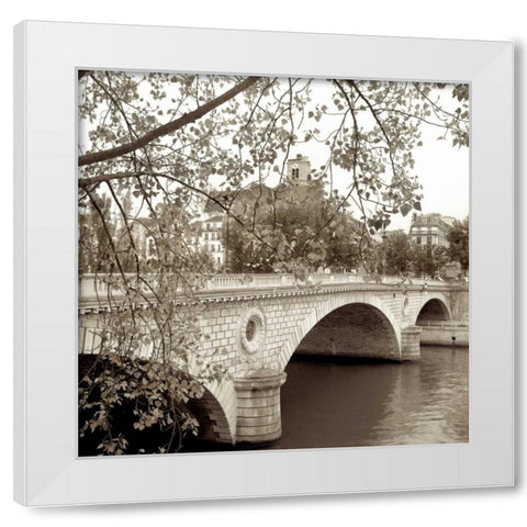 Pont Louis-Philippe, Paris White Modern Wood Framed Art Print by Blaustein, Alan